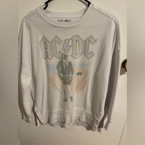 AC/DC white crewneck